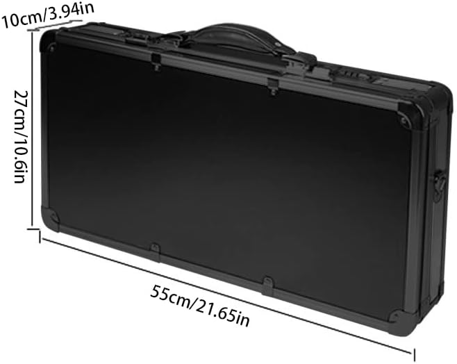 Carrying Case Scissors Storage with lock Portable Shears Clippers Trimmers Supplies Travel Barber Tool Organizer Box（All Black - Image 2