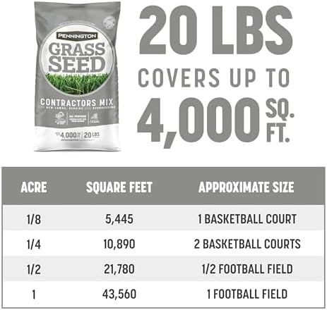 Pennington Contractors Central Grass Seed Mix, Rapid Grass Seeds for Lawn, 20 lb - Image 3