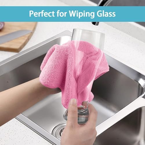 HOMEXCEL 50PK Microfiber Cleaning Cloth, Cleaning Rag for Home, 11.5x11.5in (Pack of 2) - Image 6