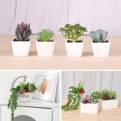 CEWOR 14pcs Fake Succulents Unpotted Realistic Textured Succulent Plants Mini Artificial Succulent Plants Faux, Premium Decor for DIY Crafting Home Floral Wall Garden Arrangement Office Decoration - Image 5