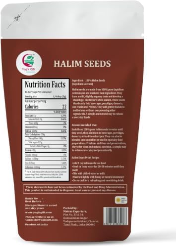 Halim Seeds 8 oz – Garden Cress Seed for Eating – Aliv Seeds – Premium Garden Cress for Eating, Drinks & Daily Use – By Yogi’s Gift® - Image 2