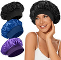 3 Pcs Satin Bonnet, Hair Bonnets Silk Hair Wrap by LEADUWAY