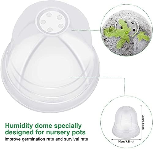 MIXC Nursery Pots with Humidity Dome, 4" Seed Starting Pot 30 Pack, Red - Image 5
