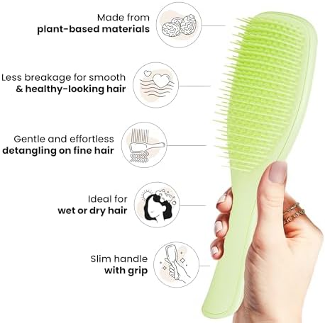 Tangle Teezer Plant-Based Ultimate Detangler Brush for Fine Hair, Green - Image 4