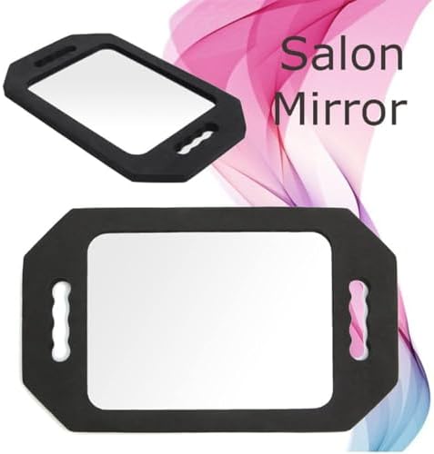 Double Handle Mirror - Large Hand Held Mirror(16.14" x 9.84") Barber Mirrors Handheld,Salon Hand Mirrors with Handle,Barbershop Hair Salon Equipment Hairstylist and Barber Accessories - Image 6