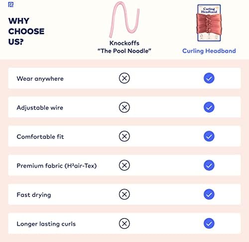 RobeCurls Original Heatless Hair Curler Set with 2 Scrunchies - Patented Satin Curling Headband with Wire Hold for Heatless Curls Overnight - Gentle Hair Curlers to Sleep In for Women & Kids, Rose - Image 2