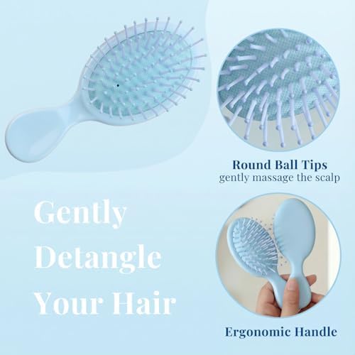 12 Pack Mini Hair Brush Bulk, Travel Hair Brush for All Hair Types - Image 3