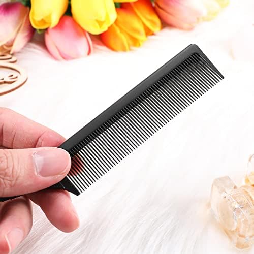Leinuosen 3 Pack Rat Tail Comb Carbon Fiber,Black - Image 5