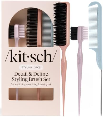 Kitsch Slick Back Hair Brush – Slick Back Brush for Styling by Kitsch