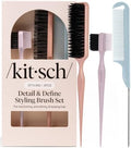 Kitsch Slick Back Hair Brush – Slick Back Brush for Styling by Kitsch