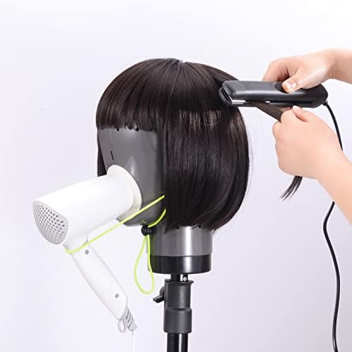 Maxsirui Wig Head Stand - Fresh Holder With Mannequin for Drying and Styling Hair, Scalp Cap Net, Dryer With Holes (Dark Grey) - Image 6
