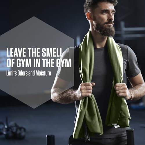 VENTURE 4TH Quick Dry Microfiber Towel for Camping & Gym -Army Green Medium - Image 5