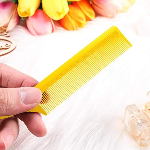Leinuosen 3 Pack Rat Tail Comb Carbon Fiber,Yellow - Image 6