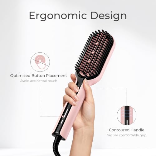 TYMO Hair Straightener Brush - Ionic Plus Straightening Brush for Women - Image 6