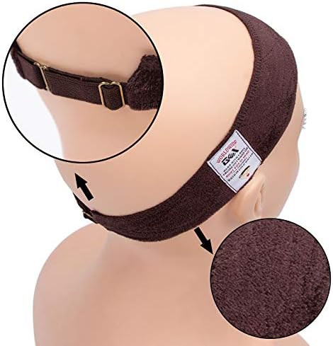 GEXWORLDWIDE GEX Wig Grip Band with Adjustable Elastic Closure Flexible Velvet No Slip Wig grip Headbands Cap for Wigs(Brown) - Image 2