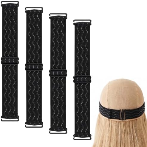 6pcs Adjustable Wig Strap to Secure Black Elastic Bands by Unknown
