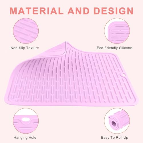 AMIJEAL Oversize Silicone Heat Resistant Mat for Hair Tools(14.2" x 11") - Image 4