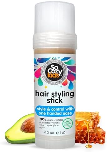 SO COZY Kids Hair Wax Stick, Gentle Flyaway Hair Tamer, Paraben-Free, 2 Oz by SoCozy