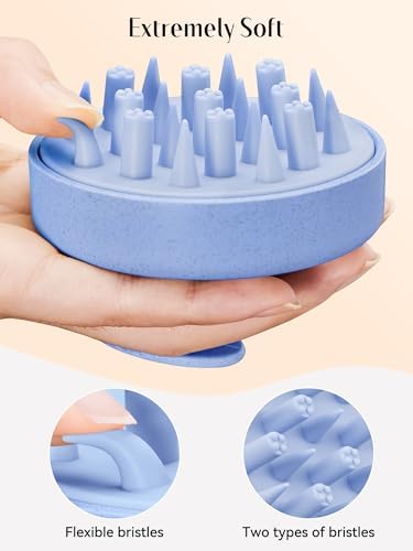 HEETA Scalp Massager Hair Scrubber Shampoo Brush Exfoliator for Hair Growth - Image 2