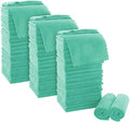 MOONQUEEN Ultra Soft Premium Washcloths Set - 12 x 12 inches - 72 Pack - Quick Drying - Highly Absorbent Coral Velvet Bathroom Wash Clothes (Aqua Green) by MOONQUEEN