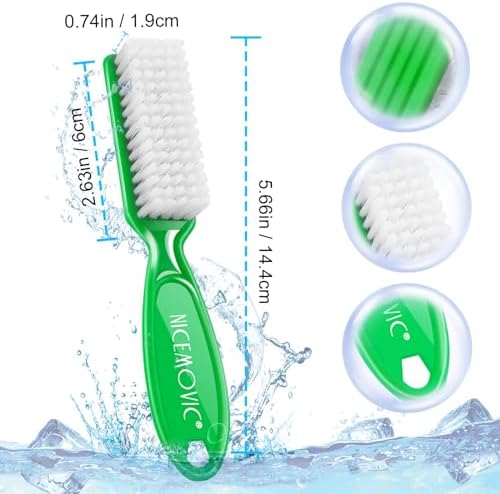 10 Pcs Handle Grip Nail Brush, NICEMOVIC Hand Fingernail Cleaner Brush Manicure Tools Scrub Cleaning Brushes Kit, Use for Toe and Nail Cleaning (Bright Colors) - Image 4