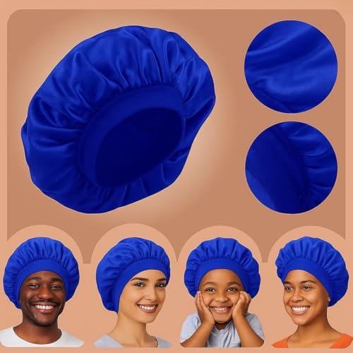 Satin Bonnet – Sleep Bonnet for Women and Men Curly Hair, Braids, and Natural Hairstyles (1pck) - Image 7