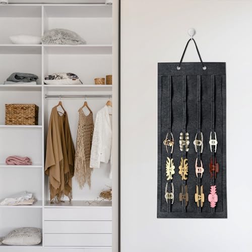SMUK Large Hair Claw Clip Organizer Holder, Hanging Claw Clips Storage for Women Girls, Hair Clip Stand Holder for Wall, Door, Closet, Big Claw Clip Display for Teen Girls - Image 7