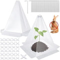 Reusable Plastic Garden Cloches, 7.8" x 11" Mini Greenhouse, 1.2mm Thick Clear Bell Covers with Metal Stakes Against Sun, Frost, Snails, Plant Protector (30pcs-Clear) by Niuyhe