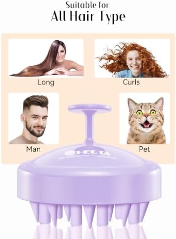 HEETA Scalp Massager Hair Scrubber Shampoo Brush Exfoliator for Hair Growth - Image 7