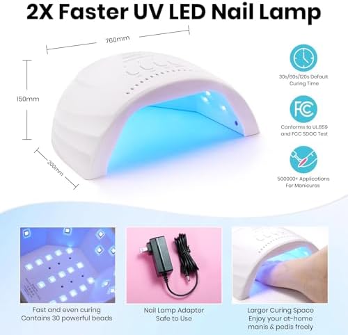 Beetles Gel Nail Polish Kit with U V Light, 100 Colors Gel Nail Kit 133 Pcs - Image 6