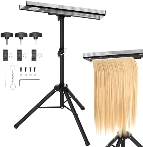 Stainless Steel Braiding Hair Rack,Height Adjustable Hair Extension Holder by ikare