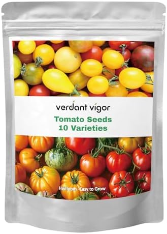 1,500+ Tomato Seeds, 10 Varieties Salad Tomato Seeds Garden Kit by VerdantVigor