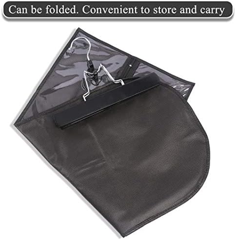 10 Pack Hair Extension Storage Bag Hair Extension Hanger Strong Holder Dust-proof Portable Suit with Transparent Zip Up Closure- Lightweight, Waterproof and Portable (Black) - Image 4