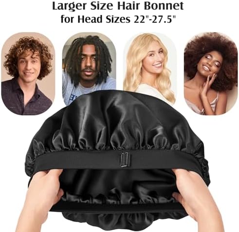 YFONG Silk Lined Bonnet for Sleeping Women Men, Double Layer & Adjustable - Image 5