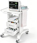 Medical Trolley Cart with Drawer & Tray 225 LBS Load Capacity by CXWAWSZ