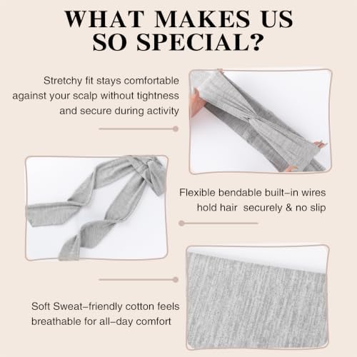 2-in-1 Heatless Curling Headband for Women & Flexible Curling Rods for Heatless Curls Overnight Heatless Hair Curlers No Heat Damage, Stretchy Fabric Headbands for Curly Long Hair, Sleep Gym Workout - Image 5