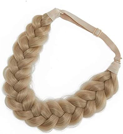 Synthetic Hair Braided Headband Classic Wide Strands Wedding Disorderly Fluffy Braids Wig Band Women Beauty Accessory - Image 4