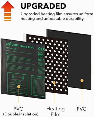 BN-LINK 20" x 20.75" Seedling Heat Mats for Seed Starting Plant Germination - Image 4