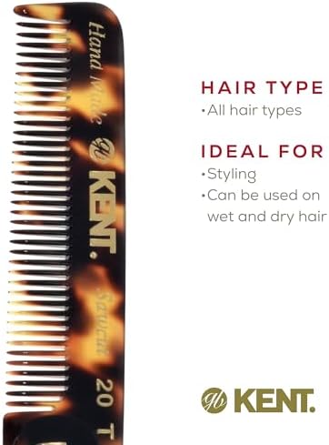 Kent 20T TY Handmade Folding Pocket Comb for Men, Fine Tooth Hair Comb Straightener for Everyday Grooming Styling Hair, Beard or Mustache, Use Dry or with Balms, Saw Cut Hand Polished, Made in England - Image 6
