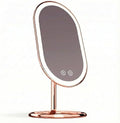Fancii LED Lighted Vanity Makeup Mirror, Rechargeable - Cordless Illuminated Cosmetic Mirror with 3 Dimmable Light Settings, Dual Magnification - Vera (Rose Gold) by Fancii