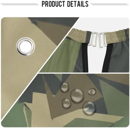 Blueangle Geometric Triangle Camo Barber Cape for Men Hair Cutting Cape, 65" x 55" - Image 7