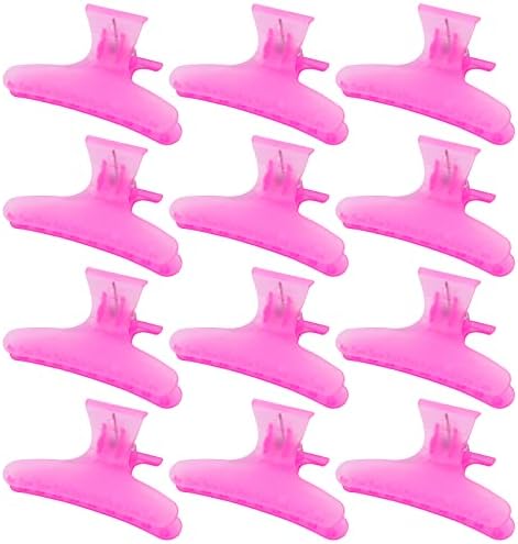 Ondder Rose Red Butterfly Hair Claws Clamps for Sectioning, Coloring, and Styling - Pro Salon Hair Accessories for Women, Girls, Men by Ondder