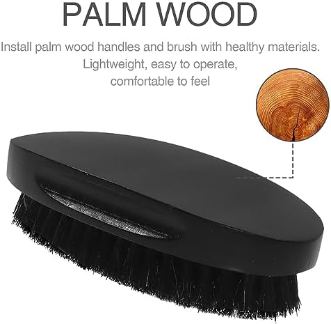 360 Curved Medium Wave Brush with Firm Boar Bristles for Cultivating Waves, Wolfing and Beards - Great Gift for Men - Image 5