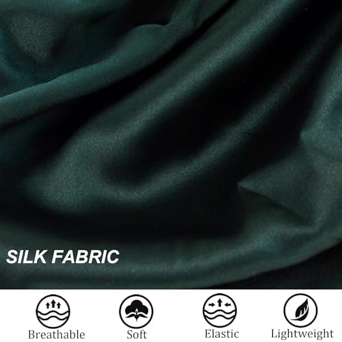 Silk Bonnet for Sleeping Satin Bonnets Double Layer Reversible Hair Cap Bonnet for Women Long Curly Braid Hair (Bistro Green) - Image 4