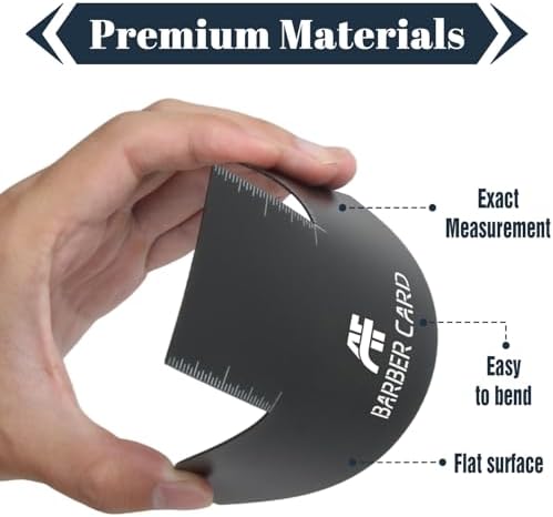 Enhancement Barber Card with Measurement, Reusable Hairline Shaping Tool for Men & Beard Line Up, Color Spray Edge Guide for Barbers and At-Home Haircut (1 Pack) - Image 3