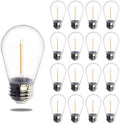 Jslinter 16-Pack S14 Outdoor String Light Bulbs for Patio Lights, 2200K, 1W by Jslinter