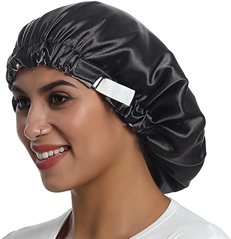 Satin Bonnet Silk Sleep Cap,Hair Bonnet for Braids Curly Hair by SAYMRE
