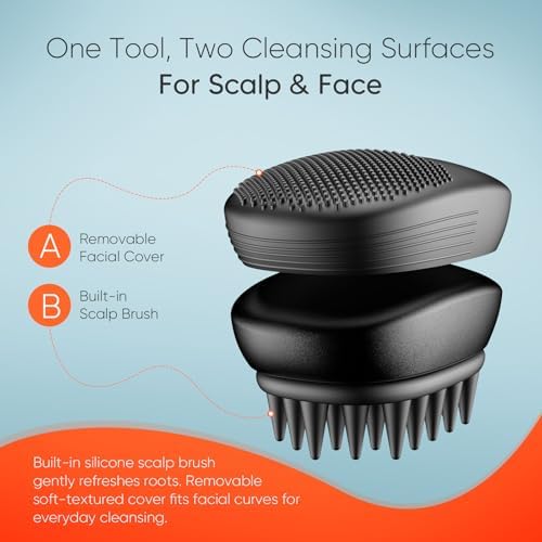 EKZ Sonic Vibrating Scalp Massager Shampoo Brush – Electric Silicone Hair Scrubber for Deep Scalp Cleansing, Dandruff Removal, Rich Foam & Relaxing Massage, Wet & Dry Use, USB-C Charging - Image 6