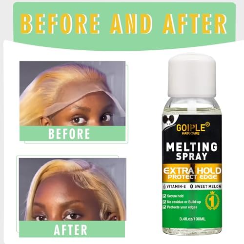 3.4 fl oz Lace Melting and Holding Spray Glue-Less Hair Adhesive for Wigs, Extra Hold Lace Melting Spray Adhesive Wig Spray for Closure Wigs Extensions, Wig Melting Spray Strong Natural Forming Hold - Image 5