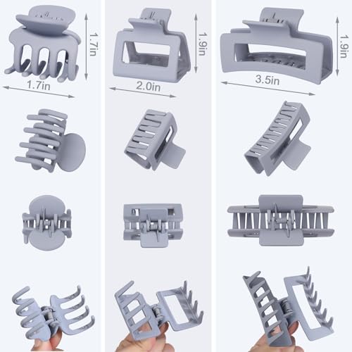 SMKSL 12 Pcs Hair Claw Clips for Women & Girls 3 Styles Hair Accessories - Image 4